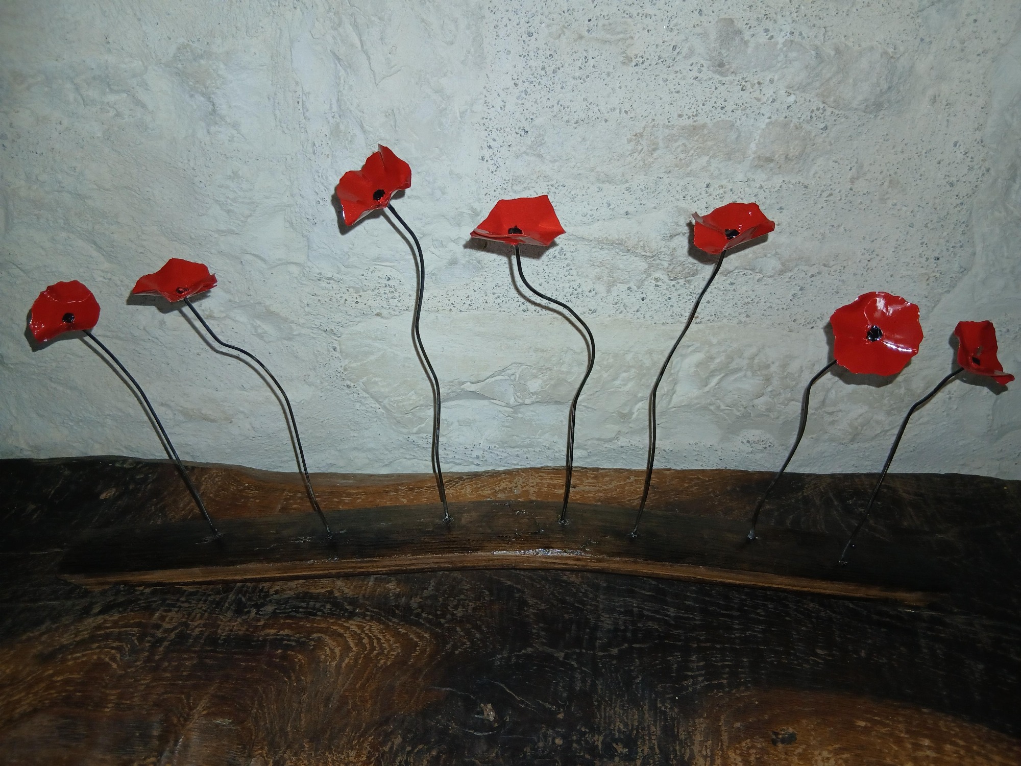 Coquelicots sur douelle