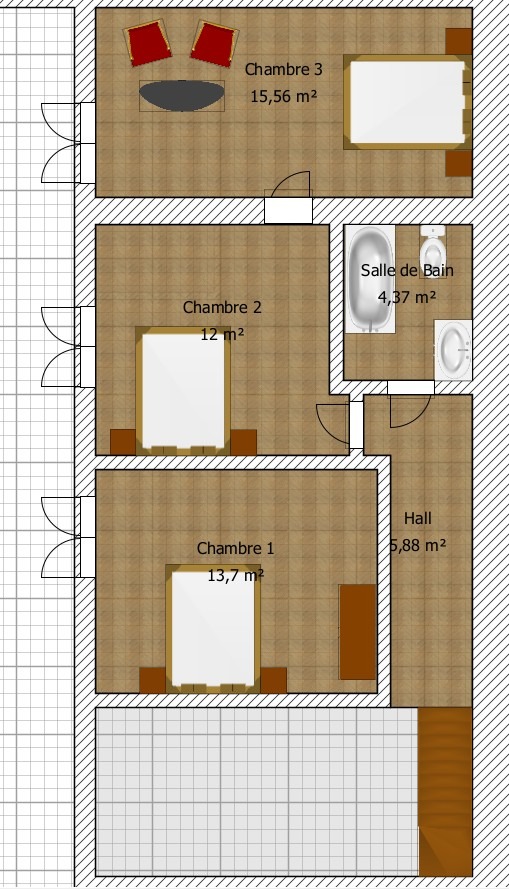 Gîte Le Son: Plan Etage