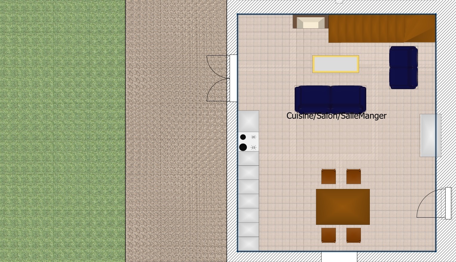 Gîte La Sonnette: Plan Rez-de-chaussée