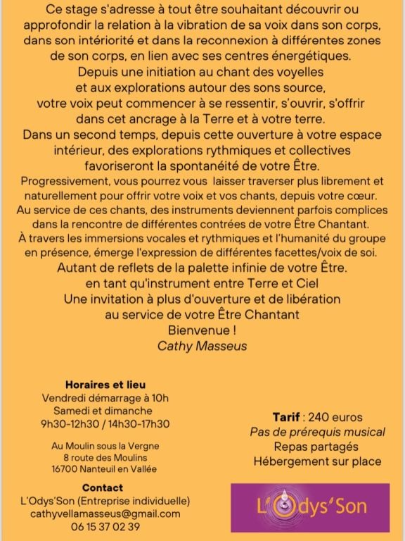 Stage déploie ta voix et vibre en ton être_Nanteuil-en-Vallée