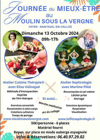Journée du mieux Etre Cuisine Thérapie & Sophrologie_Nanteuil-en-Vallée