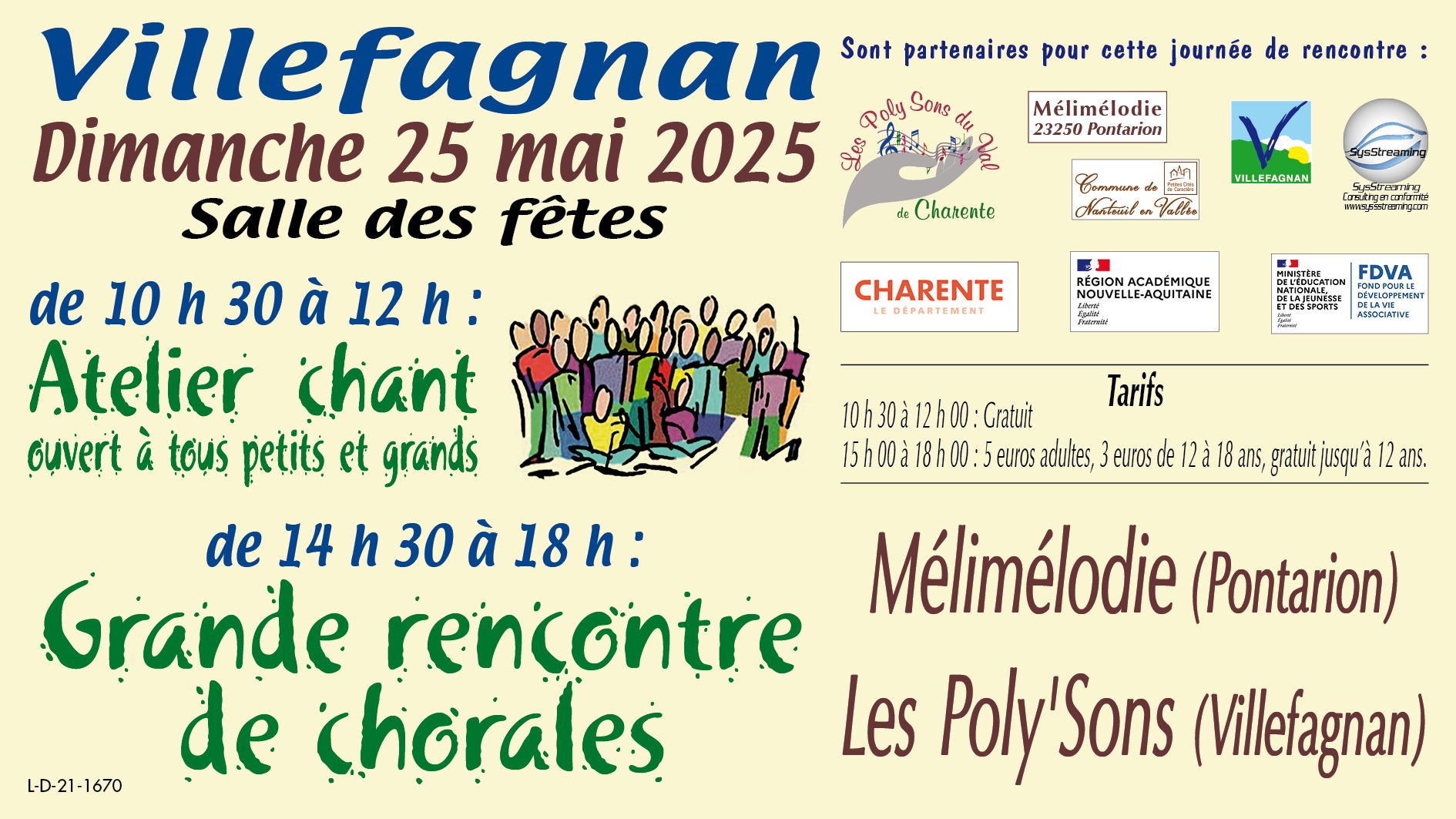 Atelier chants et rencontre de chorales_Villefagnan