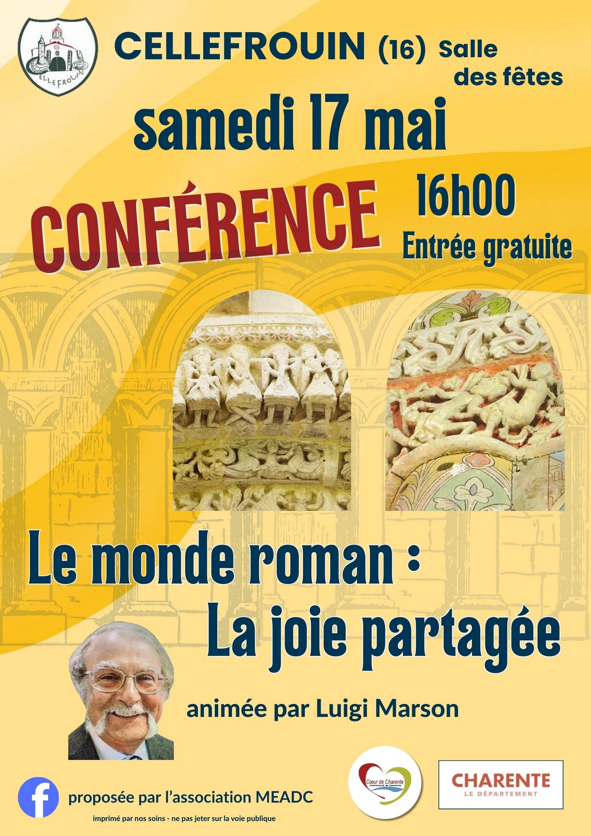 CONFÉRENCE du 17 mai à Cellefrouin