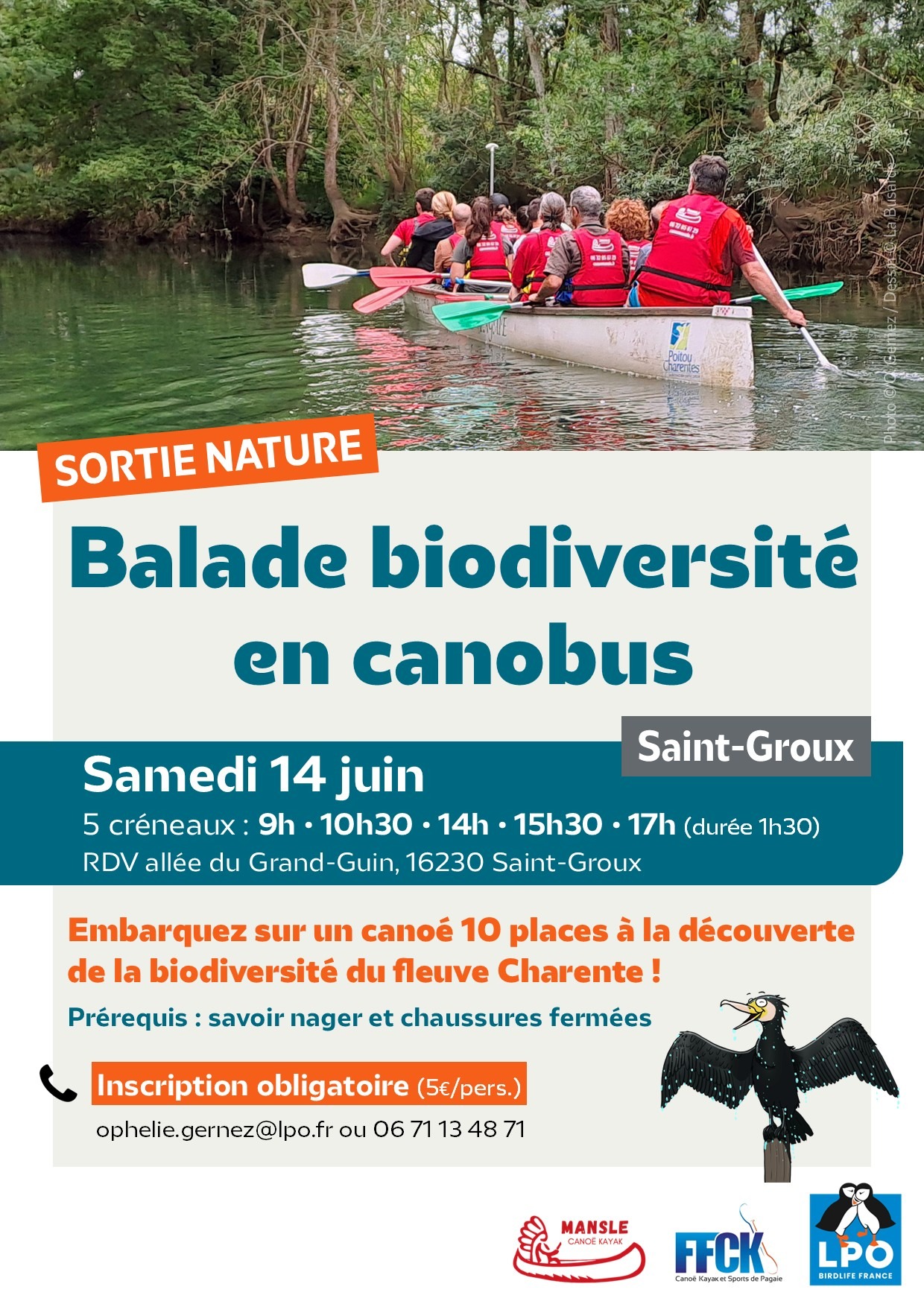 Balade biodiversité en canobus_Saint-Groux