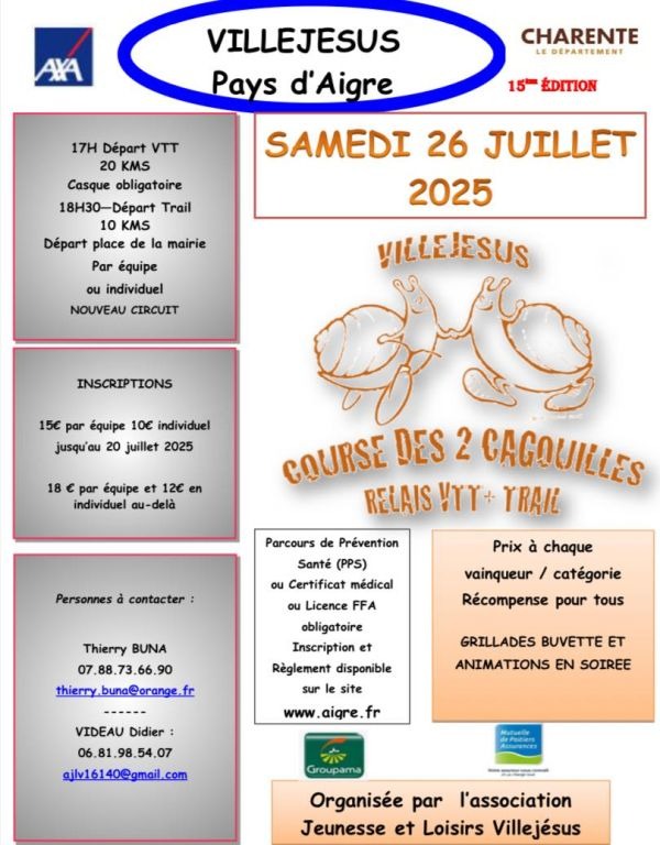 Courses des 2 cagouilles_Aigre