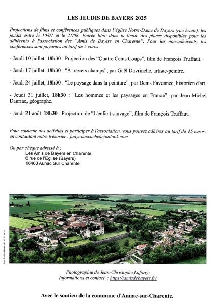Les Jeudis de Bayers_Aunac-sur-Charente