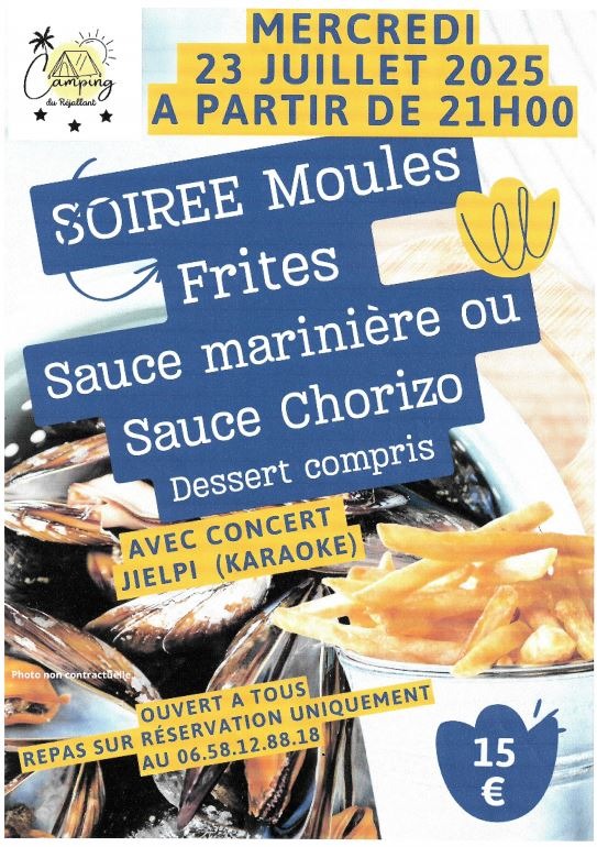 Soirée moules/frites marinières ou chorizo_Condac