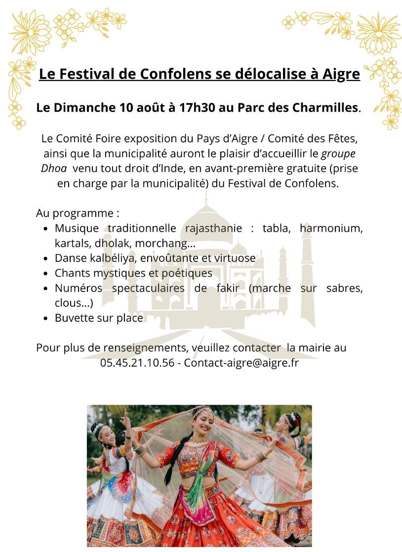 Le festival de Confolens se délocalise_Aigre