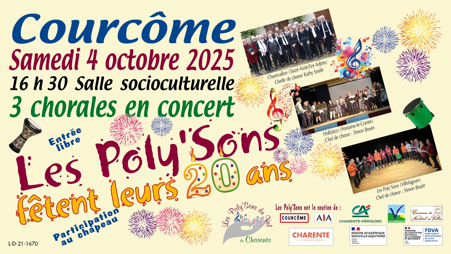 Les Poly'Sons fêtent leurs 20 ans_Courcôme