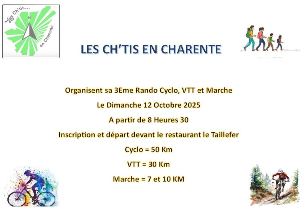 3ème rando, cyclo, VTT et marche_La Boixe