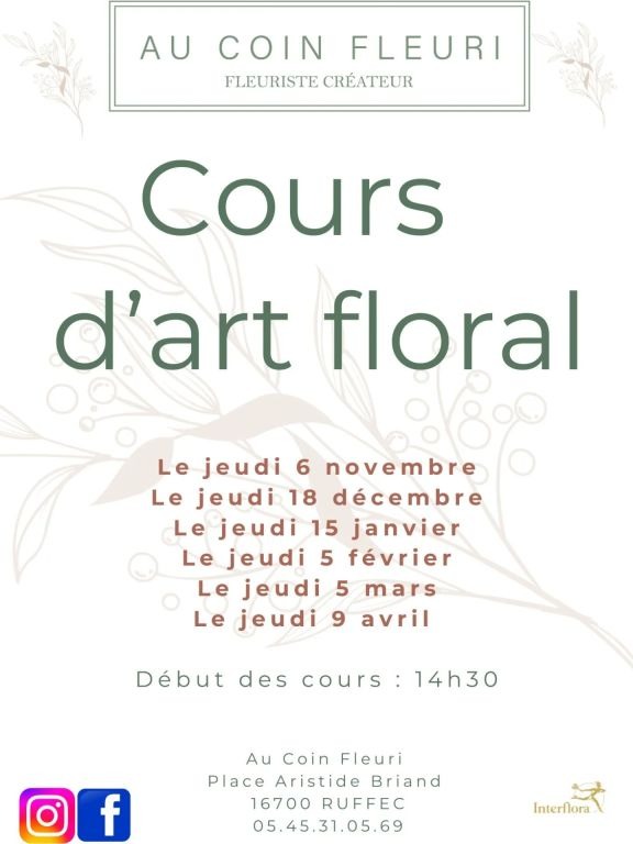 Cours d'art floral à Ruffec