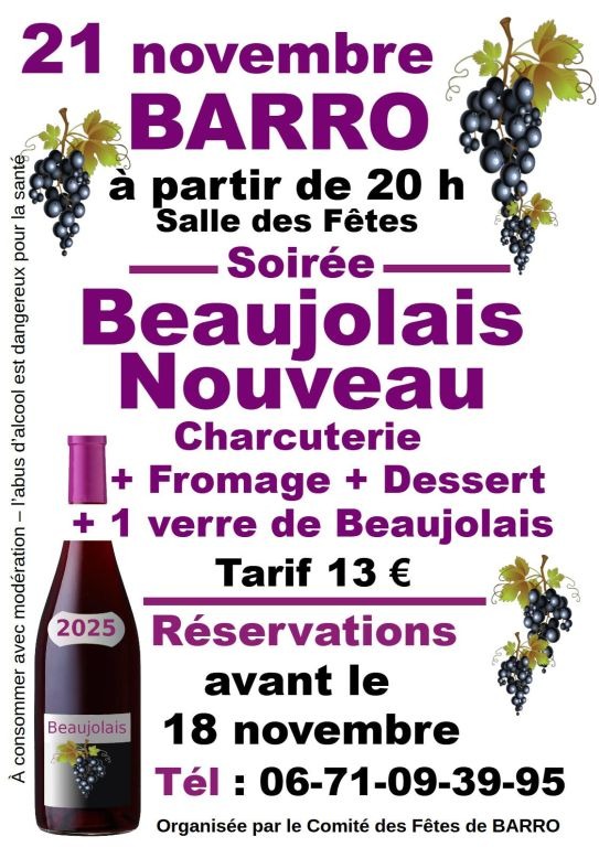 Soirée Beaujolais Nouveau
