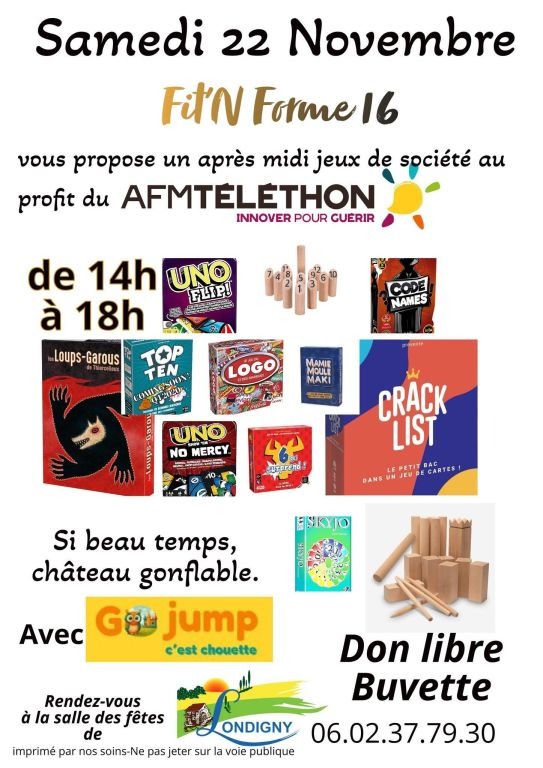 Après midi jeux Téléthon_Londigny