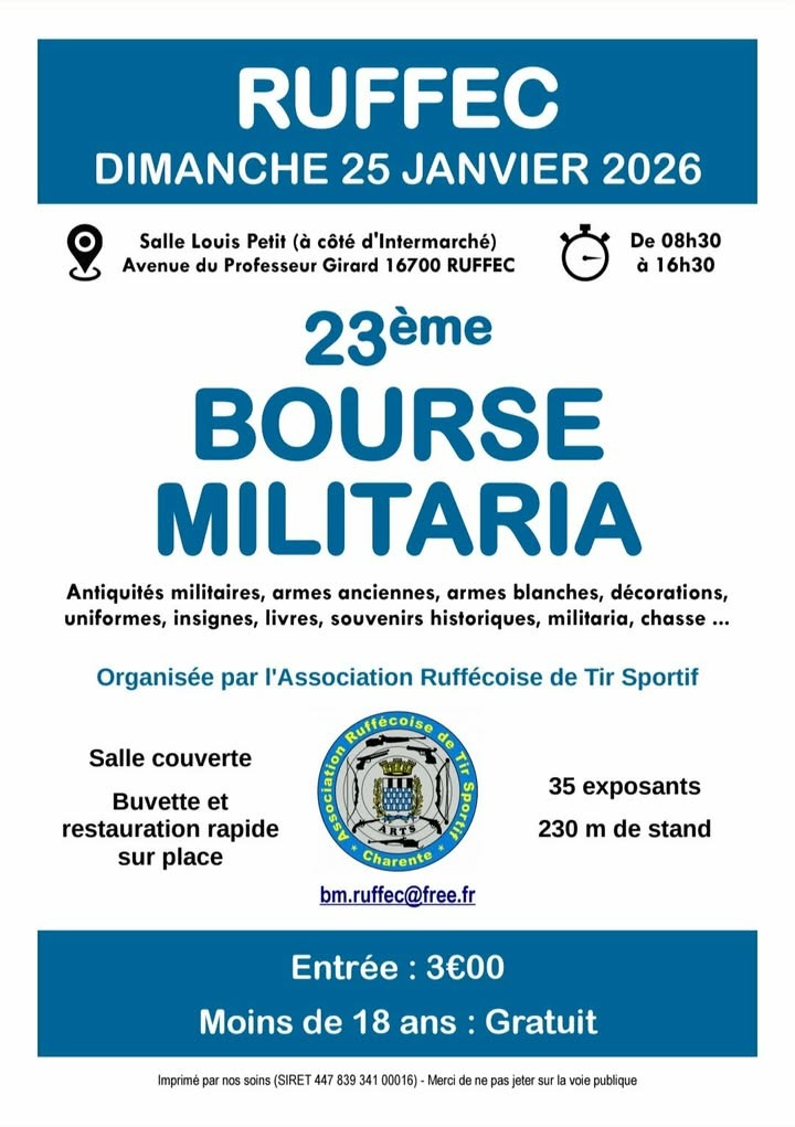23ème Bourse Militaria_Ruffec
