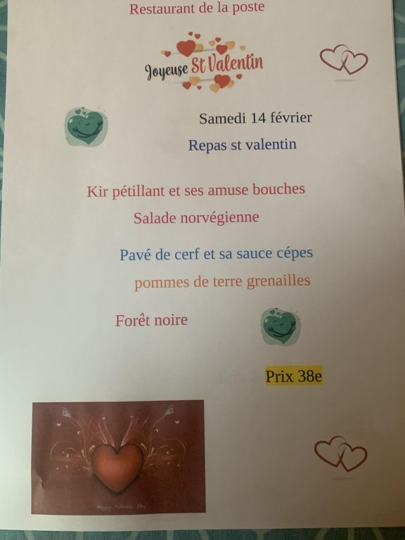 Menu de la St Valentin_Valence