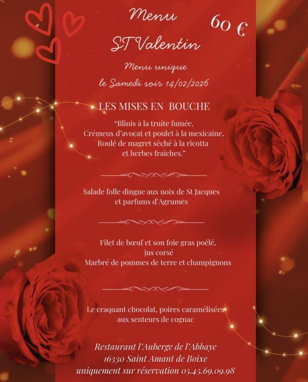 Menu de la St Valentin_Saint-Amant-de-Boixe