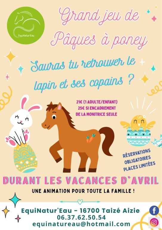 Grand jeu de Pâques à poney_Taizé-Aizie