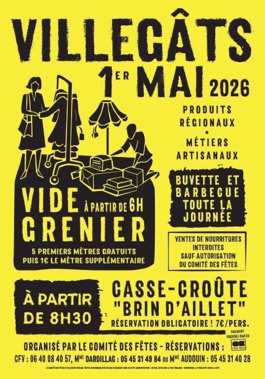 Vide grenier Villegâts