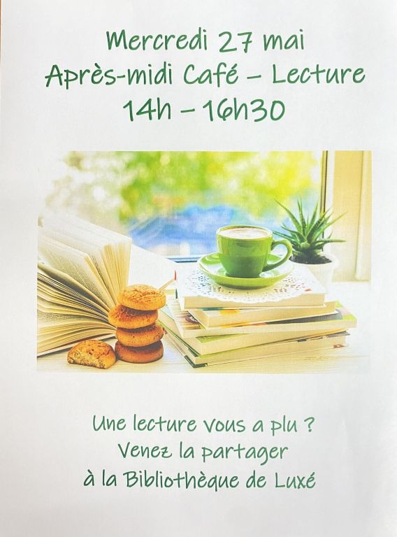 Après midi café, lecture_Luxé