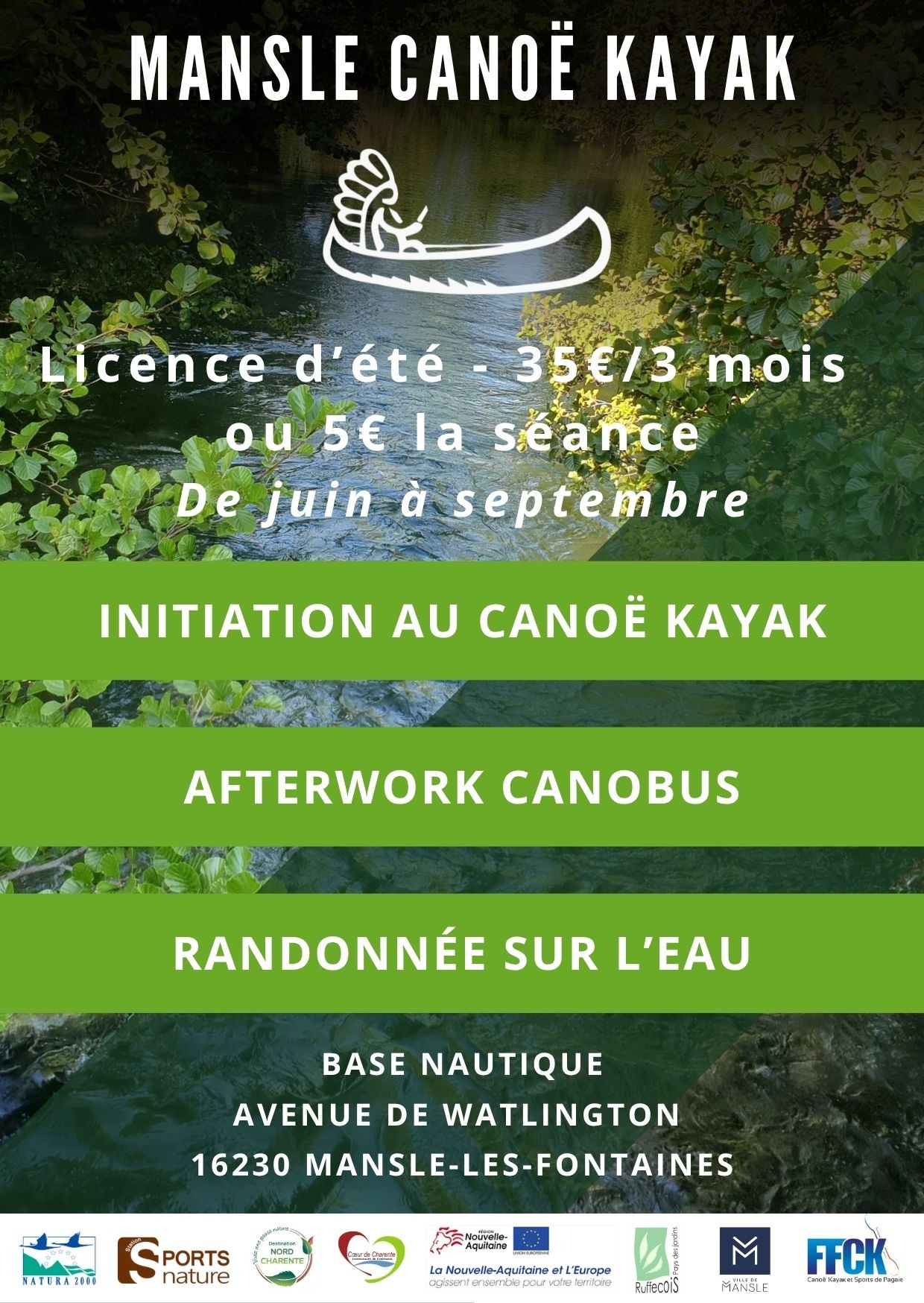 Canoë kayak - Animations d'été_Mansle-les-Fontaines