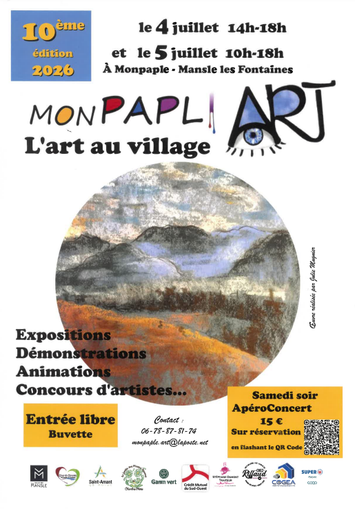 10ème édition du Festival Monpapl'Art_Mansle-les-Fontaines