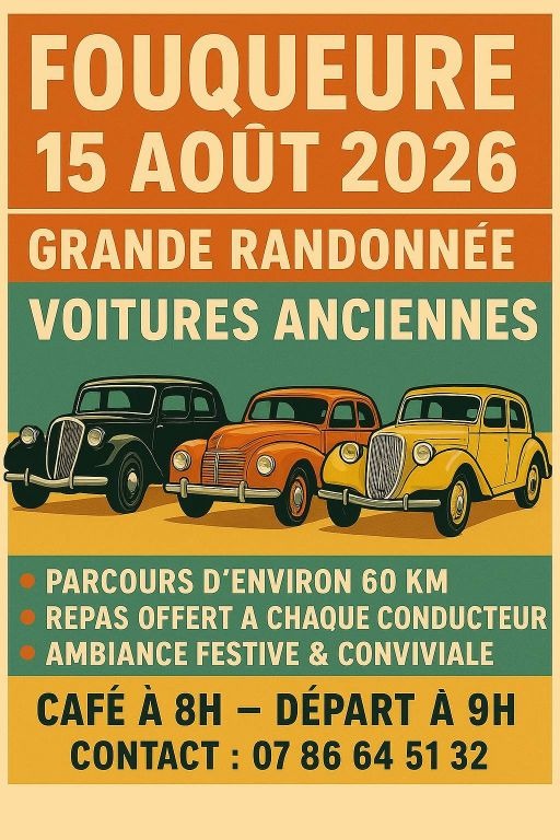 Grande randonnée voitures anciennes_Fouqueure