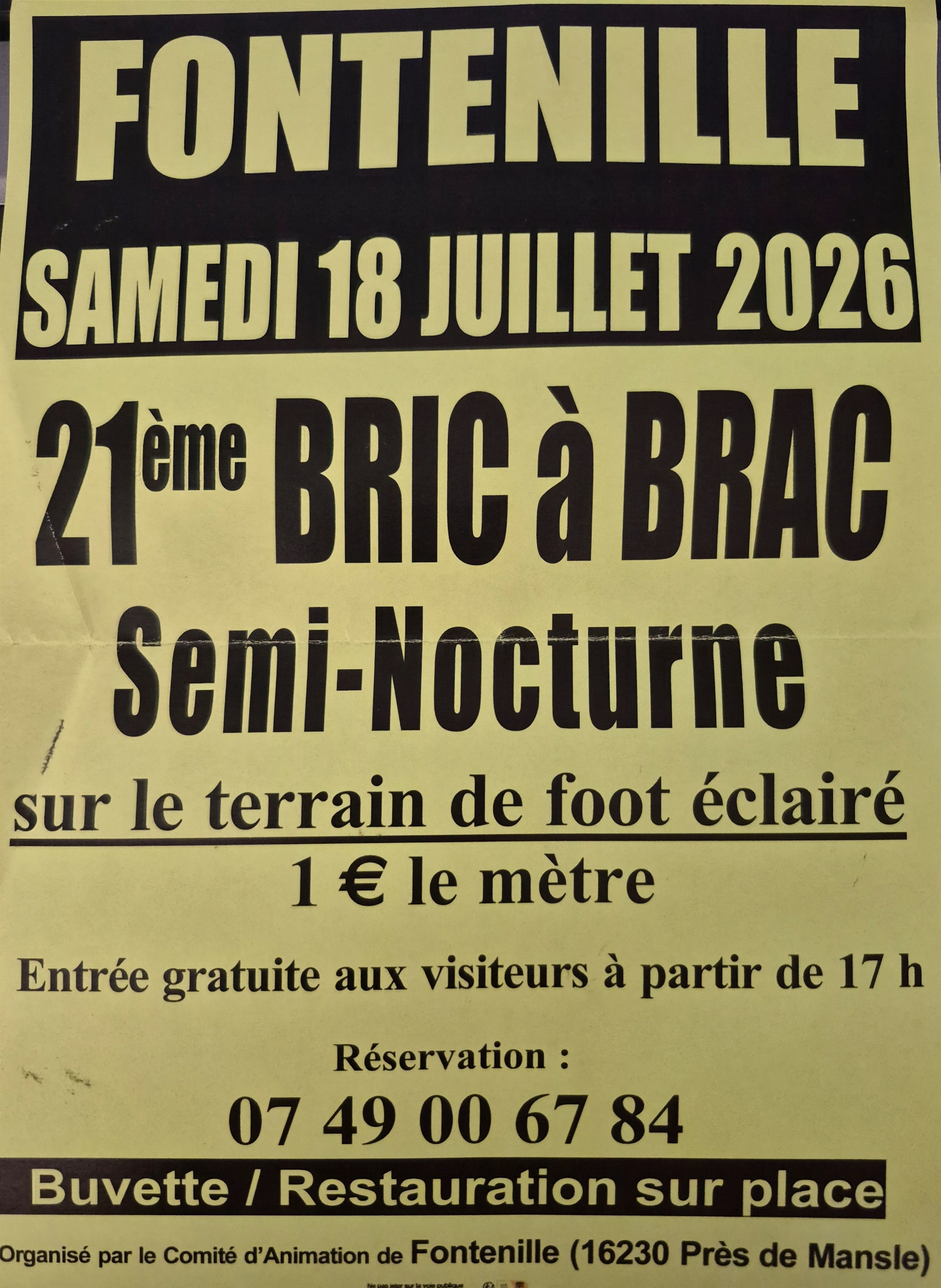 21ème bric à brac semi nocturne_Fontenille