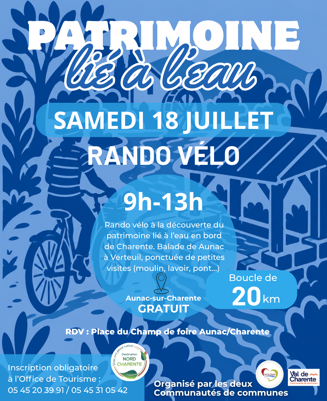 Randonnée patrimoine à vélo_Aunac-sur-Charente