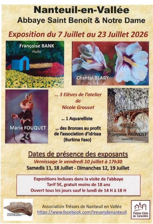 Exposition de l'atelier de Nicole Grousset_Nanteuil-en-Vallée
