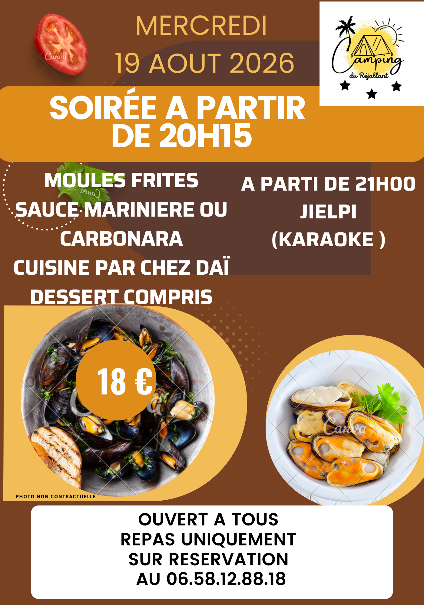 Soirée moules/frites et carbonara_Condac
