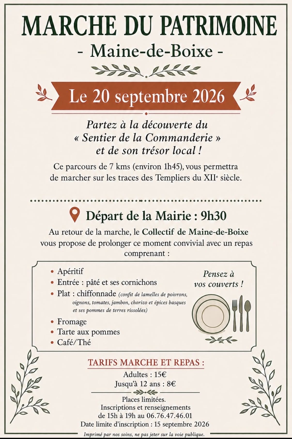 Journée européennes du Patrimoine :  Maine de Boixe_Maine-de-Boixe