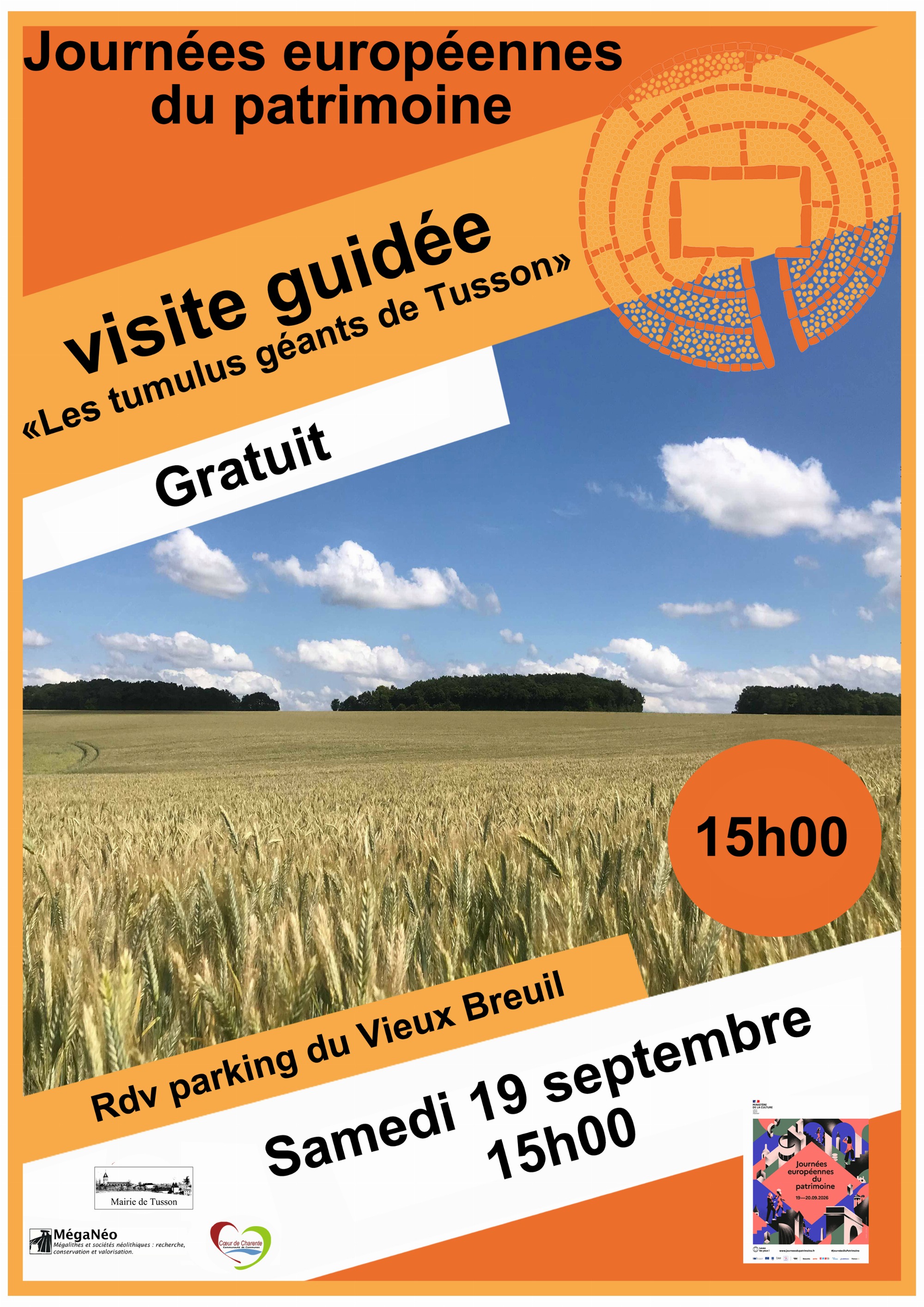 Journées Européennes du Patrimoine : Visite guidée de la nécropole mégalithique de TussonTusson_Tusson