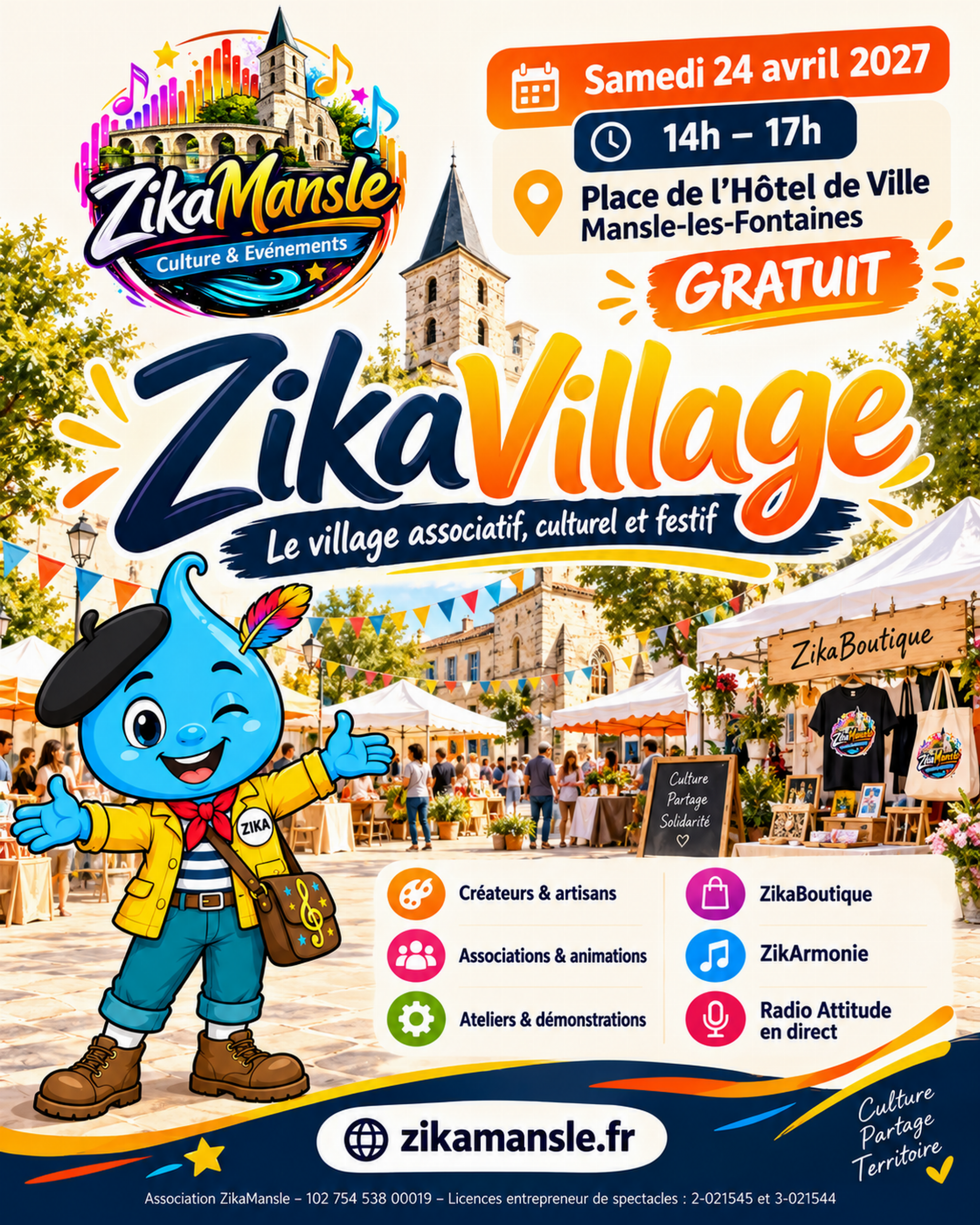Affiche ZikaVillage