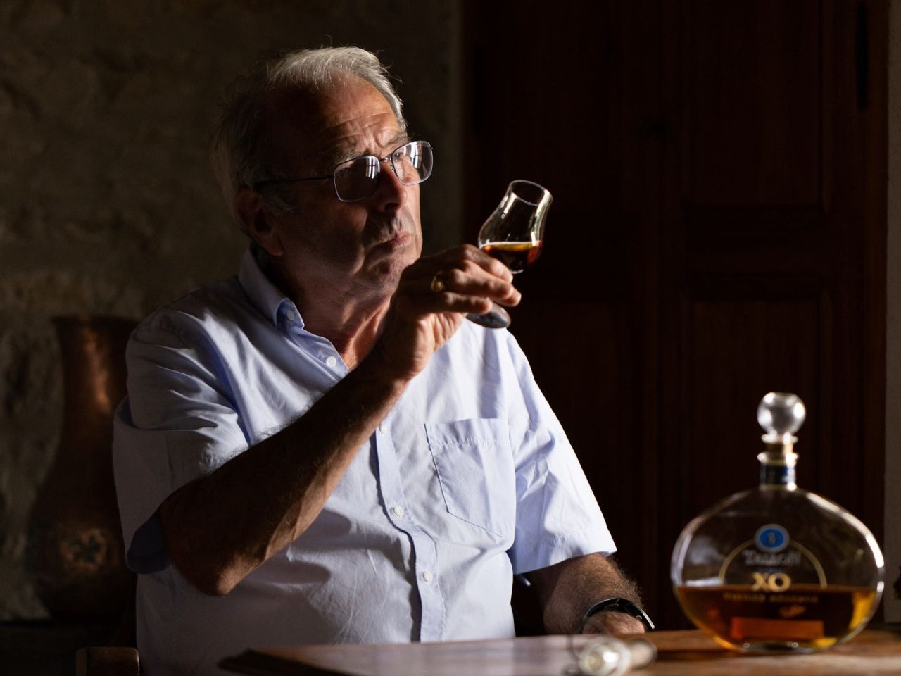 Portrait de M. Tallon, producteur de cognac à Ligné