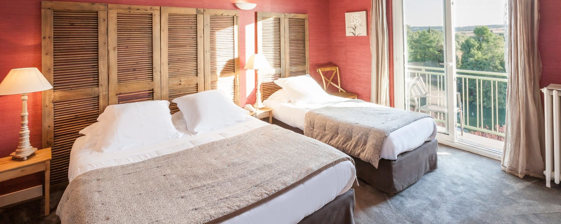 chambre triple à l'hôtel beau Rivage de Mansle