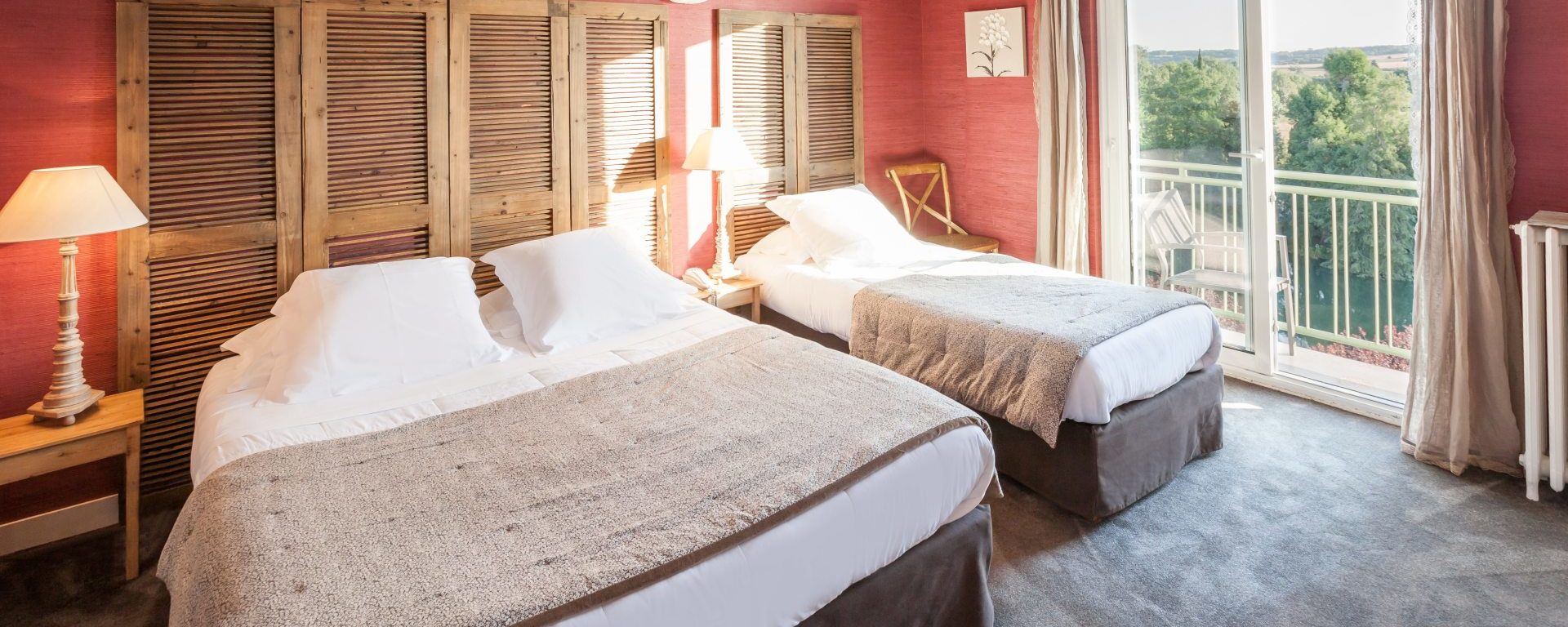 chambre triple à l'hôtel beau Rivage de Mansle