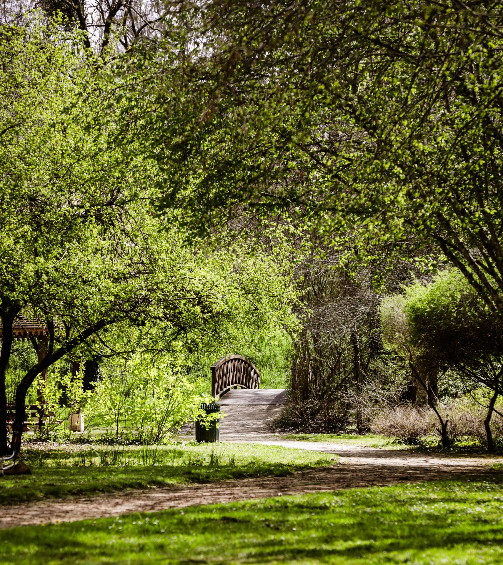 Pont du jardin de l'Argentor de Nanteuil-en-Vallée