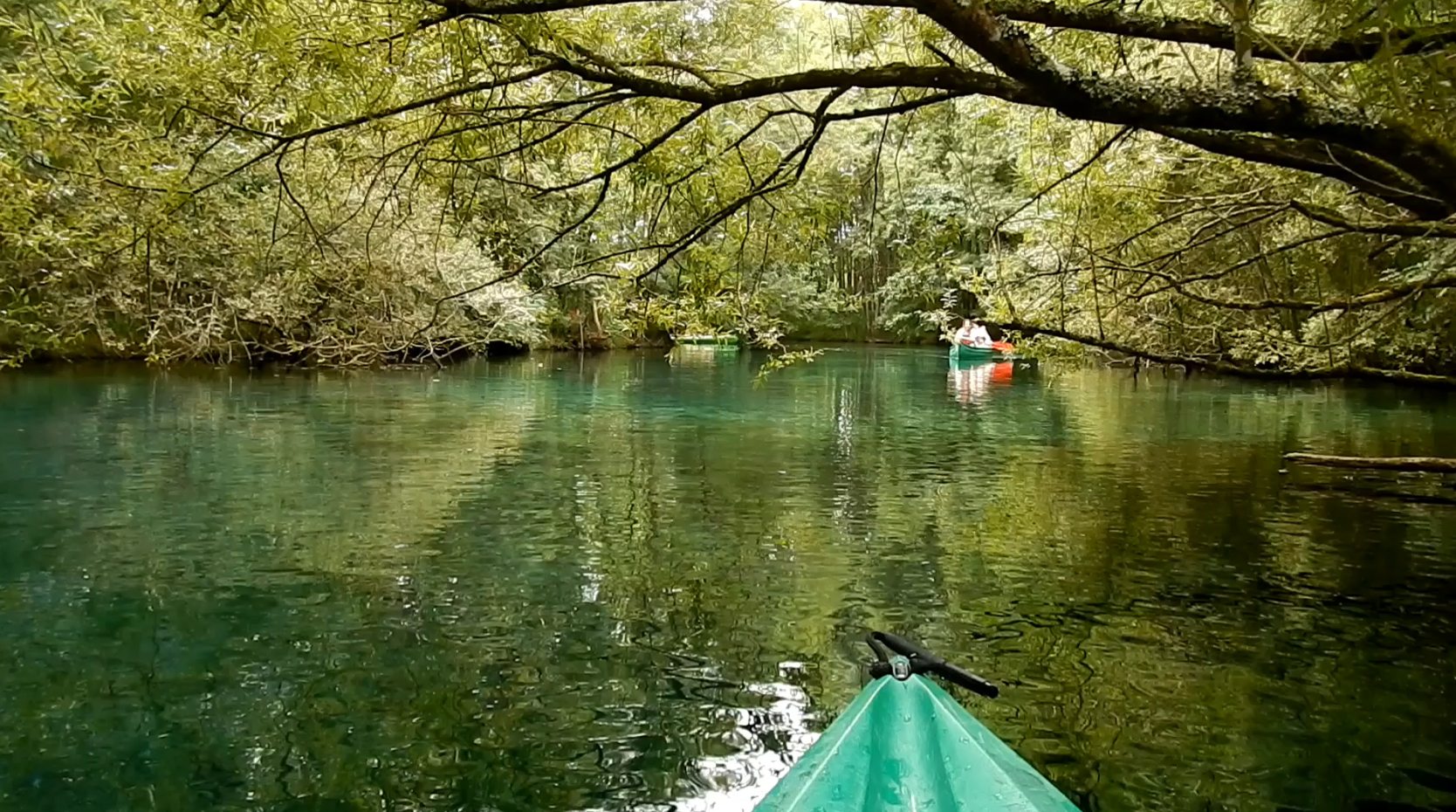 Les résurgences au fond du lit de la Charente à Condac