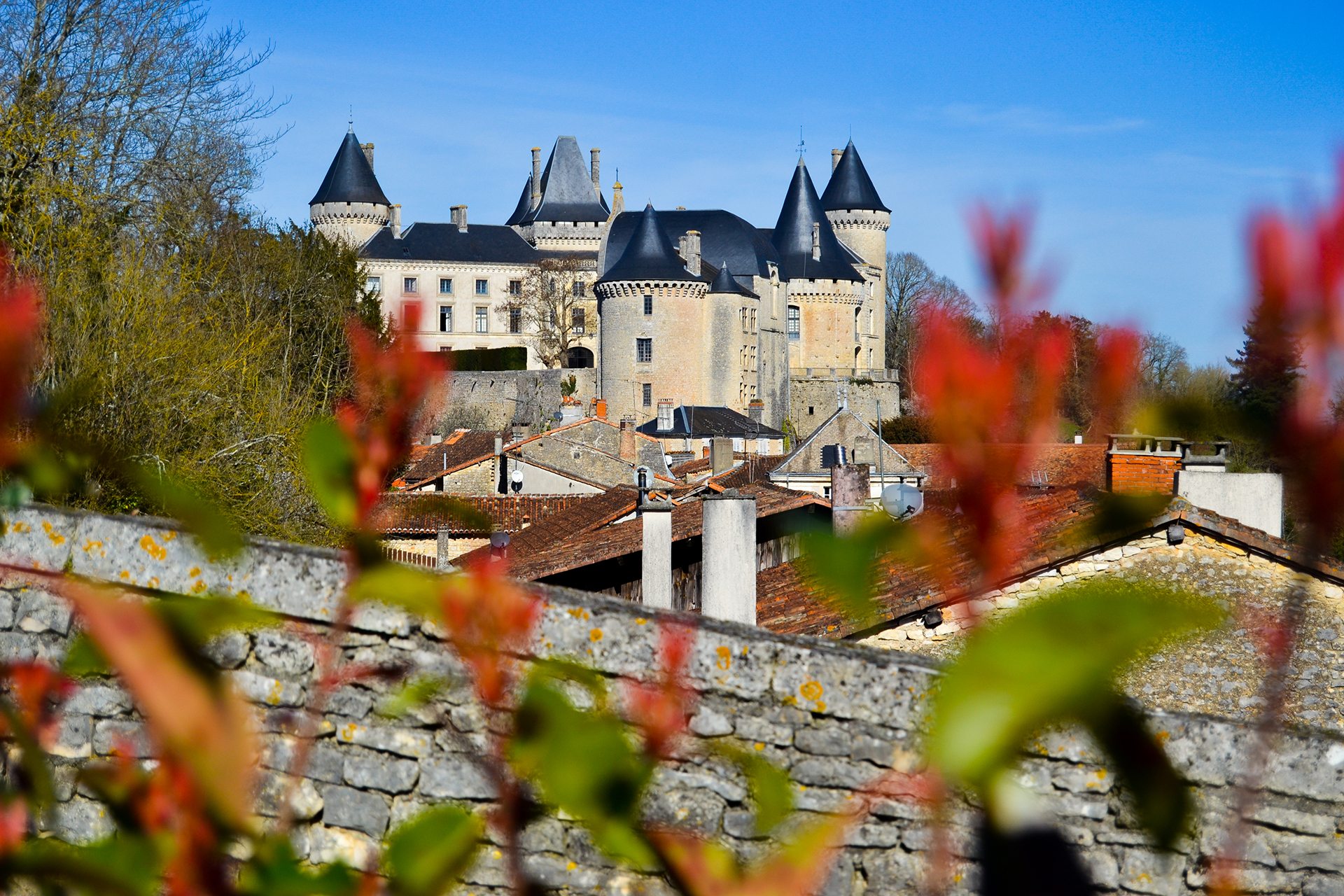 Vue sur le château de Verteuil-sur-Charente