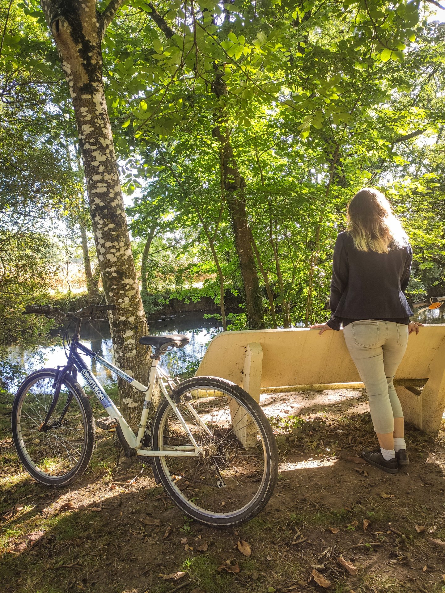 Pause à St Groux pendant une balade à vélo