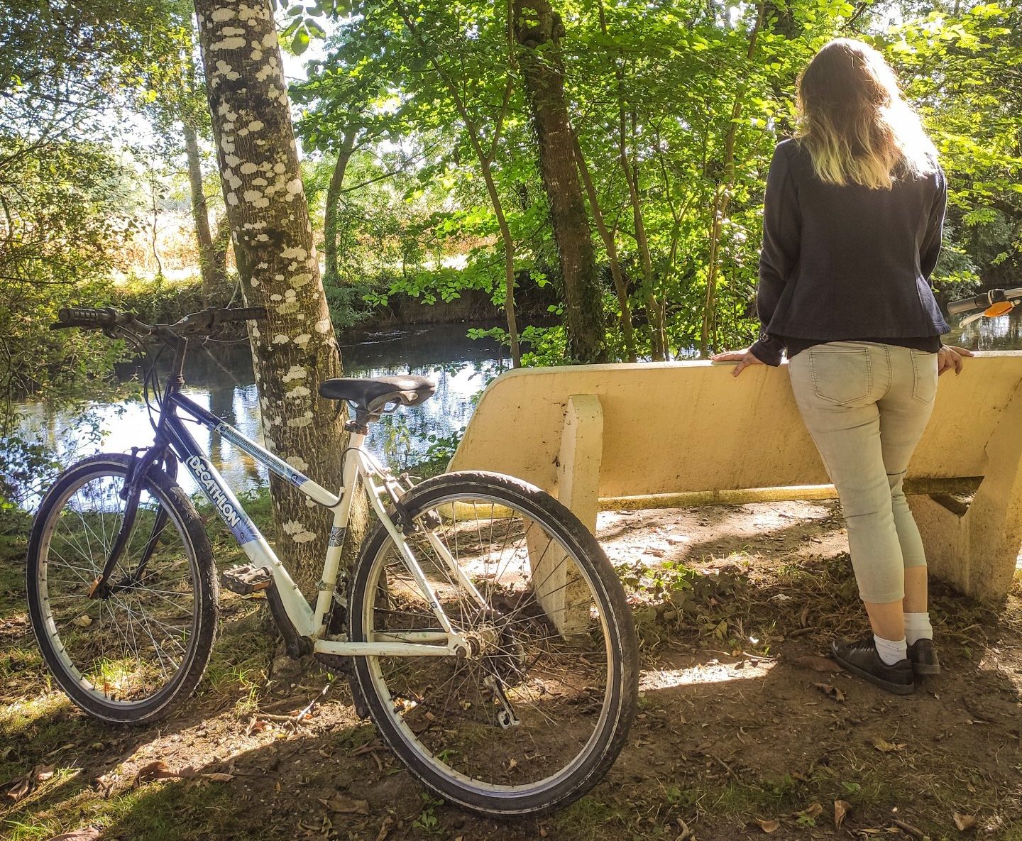 Pause à St Groux pendant une balade à vélo