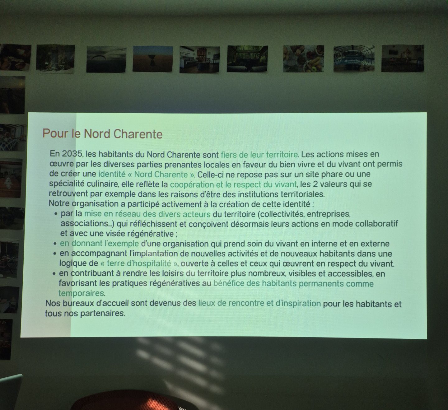 Travail sur le modèle régénératif pour l'office de tourisme du Nord Charente